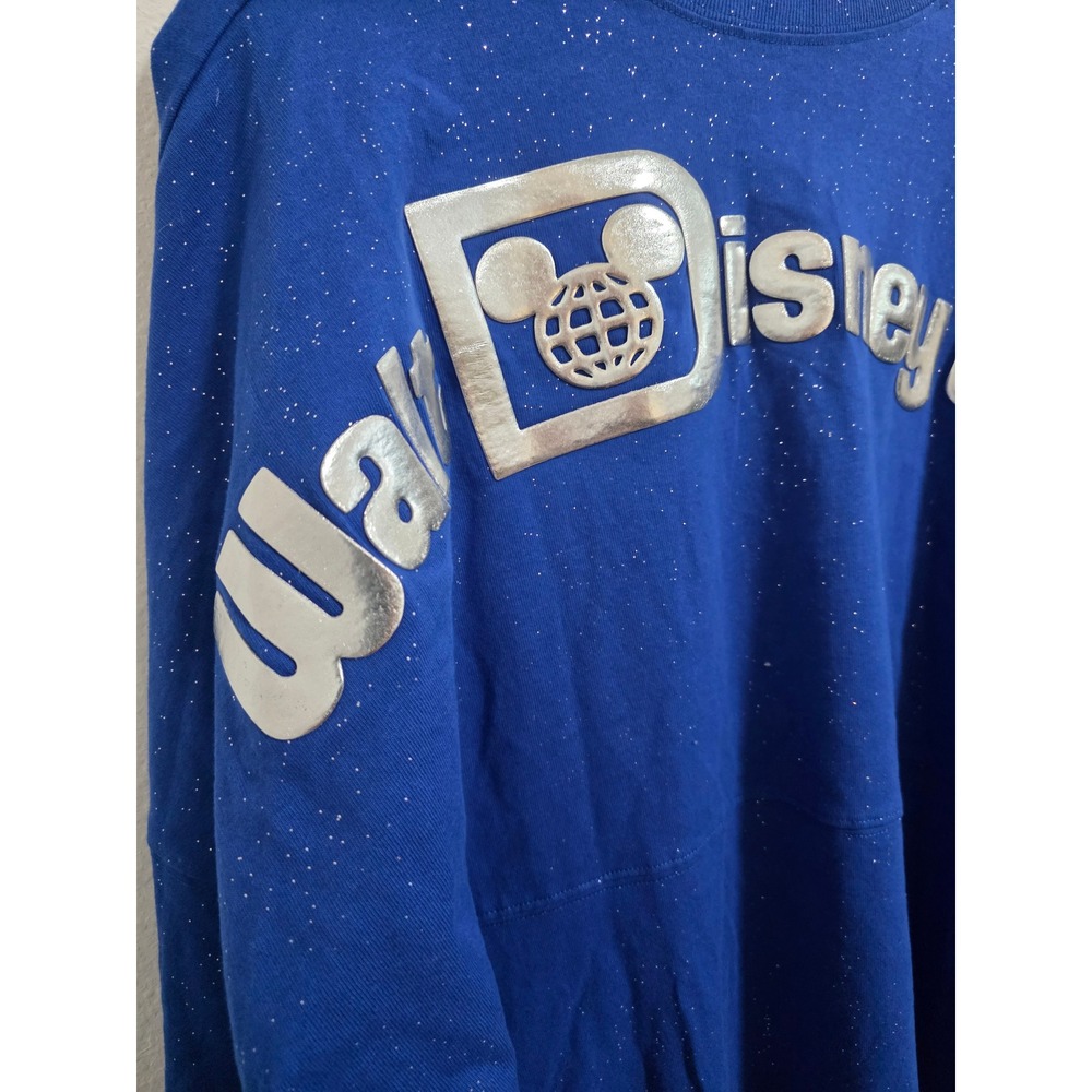 Disney Spirit Jersey Walt Disney World Blue Silver Glitter XXL New With Tags - Picture 6 of 6